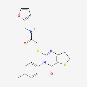 N-(furan-2-ylmethyl)-2-((4-oxo-3-(p-tolyl)-3,4,6,7-tetrahydrothieno[3,2-d]pyrimidin-2-yl)thio)acetamide