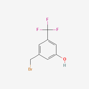 molecular formula C8H6BrF3O B2631375 3-(溴甲基)-5-(三氟甲基)苯酚 CAS No. 1261761-17-4