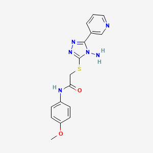 2-((4-amino-5-(pyridin-3-yl)-4H-1,2,4-triazol-3-yl)thio)-N-(4-methoxyphenyl)acetamide