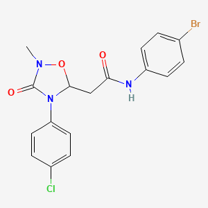 B2631404 N-(4-bromophenyl)-2-[4-(4-chlorophenyl)-2-methyl-3-oxo-1,2,4-oxadiazolidin-5-yl]acetamide CAS No. 478033-70-4