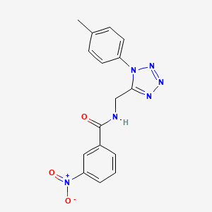 3-nitro-N-((1-(p-tolyl)-1H-tetrazol-5-yl)methyl)benzamide