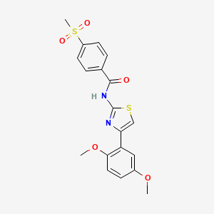 N-(4-(2,5-dimethoxyphenyl)thiazol-2-yl)-4-(methylsulfonyl)benzamide