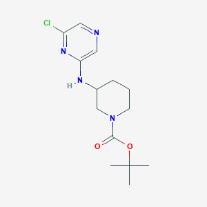 molecular formula C14H21ClN4O2 B2631433 叔丁基3-[(6-氯吡嗪-2-YL)氨基]哌啶-1-羧酸酯 CAS No. 1785763-56-5