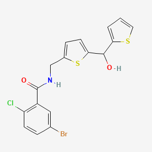 5-bromo-2-chloro-N-((5-(hydroxy(thiophen-2-yl)methyl)thiophen-2-yl)methyl)benzamide