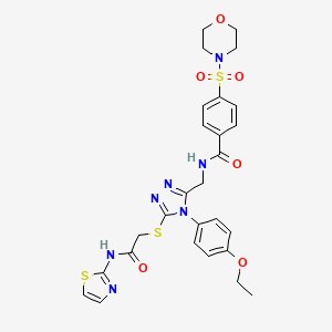 N-((4-(4-ethoxyphenyl)-5-((2-oxo-2-(thiazol-2-ylamino)ethyl)thio)-4H-1,2,4-triazol-3-yl)methyl)-4-(morpholinosulfonyl)benzamide