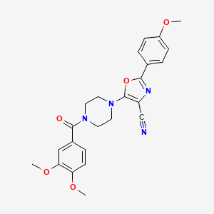 5-[4-(3,4-dimethoxybenzoyl)piperazin-1-yl]-2-(4-methoxyphenyl)-1,3-oxazole-4-carbonitrile