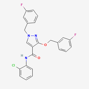 N-(2-chlorophenyl)-1-(3-fluorobenzyl)-3-((3-fluorobenzyl)oxy)-1H-pyrazole-4-carboxamide