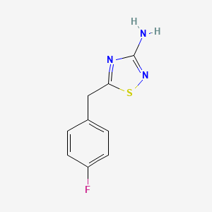 molecular formula C9H8FN3S B2631452 5-[(4-氟苯基)甲基]-1,2,4-噻二唑-3-胺 CAS No. 1343928-91-5