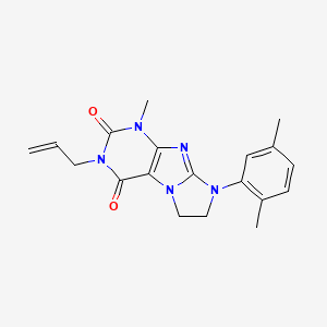molecular formula C19H21N5O2 B2631454 3-allyl-8-(2,5-dimethylphenyl)-1-methyl-7,8-dihydro-1H-imidazo[2,1-f]purine-2,4(3H,6H)-dione CAS No. 919013-15-3