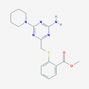 Methyl 2-{[(4-amino-6-piperidino-1,3,5-triazin-2-yl)methyl]sulfanyl}benzoate