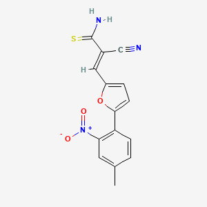 (2E)-2-cyano-3-[5-(4-methyl-2-nitrophenyl)furan-2-yl]prop-2-enethioamide