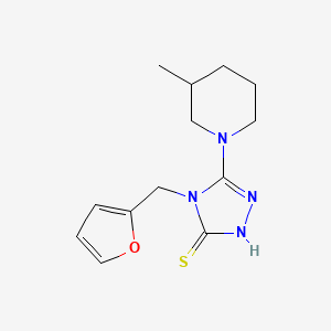 4-(furan-2-ylmethyl)-5-(3-methylpiperidin-1-yl)-4H-1,2,4-triazole-3-thiol