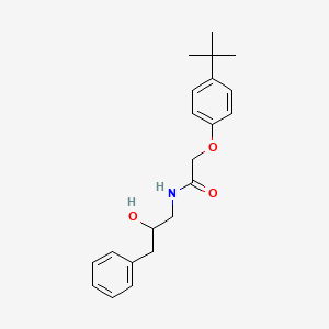 molecular formula C21H27NO3 B2631466 2-(4-(tert-butyl)phenoxy)-N-(2-hydroxy-3-phenylpropyl)acetamide CAS No. 1351588-12-9