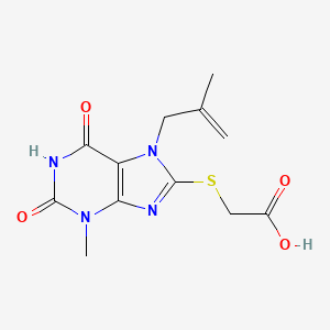 2-[3-Methyl-7-(2-methylprop-2-enyl)-2,6-dioxopurin-8-yl]sulfanylacetic acid