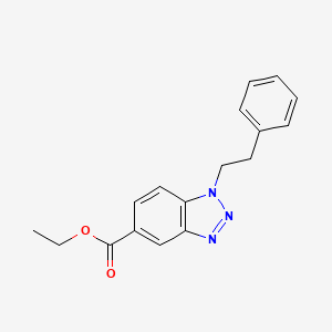 Ethyl 1-(2-phenylethyl)-1H-1,2,3-benzotriazole-5-carboxylate