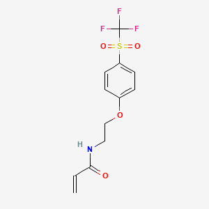 N-[2-(4-trifluoromethanesulfonylphenoxy)ethyl]prop-2-enamide