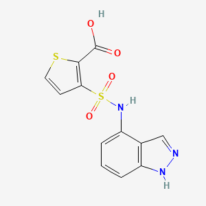 3-[(1H-indazol-4-yl)sulfamoyl]thiophene-2-carboxylic acid