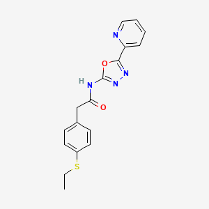 molecular formula C17H16N4O2S B2631496 2-(4-(乙硫基)苯基)-N-(5-(吡啶-2-基)-1,3,4-恶二唑-2-基)乙酰胺 CAS No. 941883-41-6