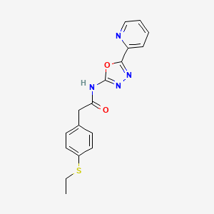 2-(4-(ethylthio)phenyl)-N-(5-(pyridin-2-yl)-1,3,4-oxadiazol-2-yl)acetamide