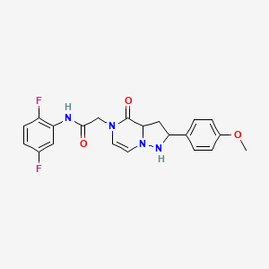 molecular formula C21H16F2N4O3 B2631498 N-(2,5-difluorophenyl)-2-[2-(4-methoxyphenyl)-4-oxo-4H,5H-pyrazolo[1,5-a]pyrazin-5-yl]acetamide CAS No. 932360-51-5