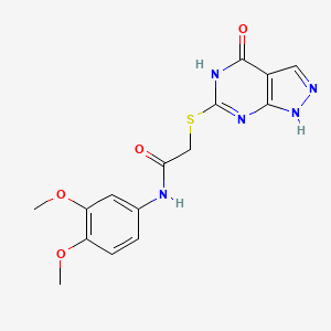 N-(3,4-dimethoxyphenyl)-2-((4-oxo-4,5-dihydro-1H-pyrazolo[3,4-d]pyrimidin-6-yl)thio)acetamide