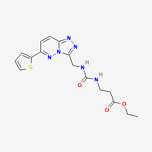 Ethyl 3-(3-((6-(thiophen-2-yl)-[1,2,4]triazolo[4,3-b]pyridazin-3-yl)methyl)ureido)propanoate
