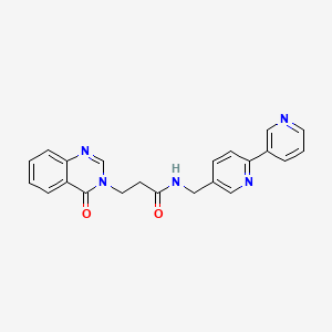 molecular formula C22H19N5O2 B2631509 N-([2,3'-bipyridin]-5-ylmethyl)-3-(4-oxoquinazolin-3(4H)-yl)propanamide CAS No. 2034209-35-1