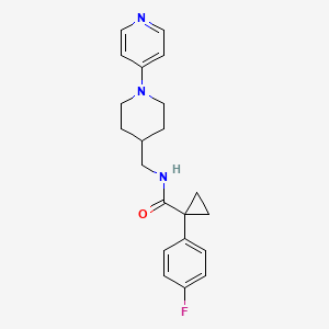 1-(4-fluorophenyl)-N-((1-(pyridin-4-yl)piperidin-4-yl)methyl)cyclopropanecarboxamide