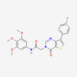 2-[7-(4-fluorophenyl)-4-oxothieno[3,2-d]pyrimidin-3(4H)-yl]-N-(3,4,5-trimethoxyphenyl)acetamide