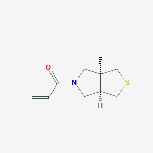 molecular formula C10H15NOS B2631524 1-[(3As,6aR)-3a-methyl-3,4,6,6a-tetrahydro-1H-thieno[3,4-c]pyrrol-5-yl]prop-2-en-1-one CAS No. 2224239-68-1