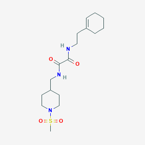 molecular formula C17H29N3O4S B2631529 N1-(2-(cyclohex-1-en-1-yl)ethyl)-N2-((1-(methylsulfonyl)piperidin-4-yl)methyl)oxalamide CAS No. 1235380-51-4