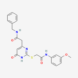 N-benzyl-2-(2-((2-((3-methoxyphenyl)amino)-2-oxoethyl)thio)-6-oxo-1,6-dihydropyrimidin-4-yl)acetamide