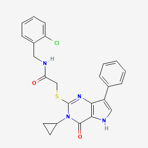 N-(2-chlorobenzyl)-2-((3-cyclopropyl-4-oxo-7-phenyl-4,5-dihydro-3H-pyrrolo[3,2-d]pyrimidin-2-yl)thio)acetamide