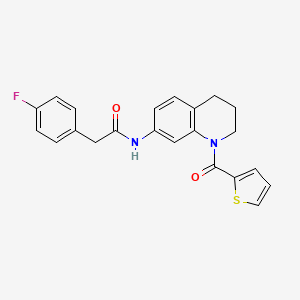 2-(4-fluorophenyl)-N-[1-(2-thienylcarbonyl)-1,2,3,4-tetrahydroquinolin-7-yl]acetamide