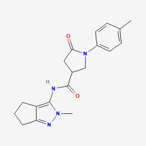 N-(2-methyl-2,4,5,6-tetrahydrocyclopenta[c]pyrazol-3-yl)-5-oxo-1-(p-tolyl)pyrrolidine-3-carboxamide