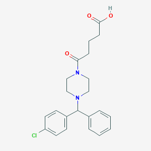 molecular formula C22H25ClN2O3 B263154 5-{4-[(4-Chlorophenyl)(phenyl)methyl]piperazin-1-yl}-5-oxopentanoic acid 