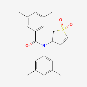 molecular formula C21H23NO3S B2631541 N-(3,5-dimethylphenyl)-N-(1,1-dioxido-2,3-dihydrothien-3-yl)-3,5-dimethylbenzamide CAS No. 863445-72-1