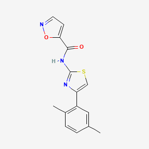 N-(4-(2,5-dimethylphenyl)thiazol-2-yl)isoxazole-5-carboxamide