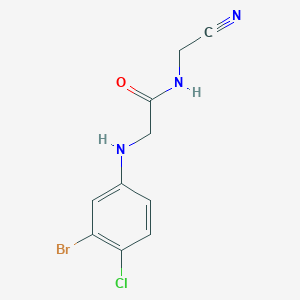 molecular formula C10H9BrClN3O B2631555 2-[(3-bromo-4-chlorophenyl)amino]-N-(cyanomethyl)acetamide CAS No. 1514813-09-2