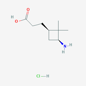 3-[(1R,3S)-3-amino-2,2-dimethylcyclobutyl]propanoic acid hydrochloride