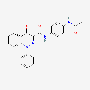 molecular formula C23H18N4O3 B2631559 N-(4-acetamidophenyl)-4-oxo-1-phenyl-1,4-dihydrocinnoline-3-carboxamide CAS No. 1251675-77-0