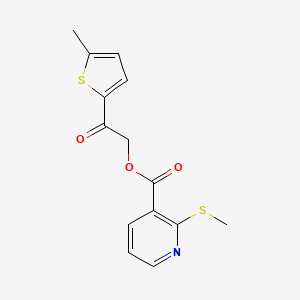 [2-(5-Methylthiophen-2-yl)-2-oxoethyl] 2-methylsulfanylpyridine-3-carboxylate