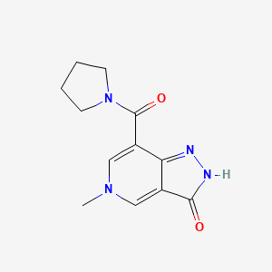 5-methyl-7-(pyrrolidine-1-carbonyl)-2H-pyrazolo[4,3-c]pyridin-3(5H)-one
