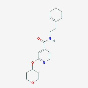 molecular formula C19H26N2O3 B2631571 N-(2-(cyclohex-1-en-1-yl)ethyl)-2-((tetrahydro-2H-pyran-4-yl)oxy)isonicotinamide CAS No. 2034621-50-4