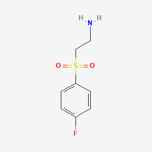 molecular formula C8H10FNO2S B2631573 2-[(4-Fluorophenyl)sulfonyl]ethanamine CAS No. 1028126-98-8; 771580-87-1