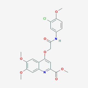 molecular formula C22H21ClN2O7 B2631581 N-[1-(4-isobutyl-3-oxo-3,4-dihydroquinoxalin-2-yl)piperidin-4-yl]-N'-[3-(trifluoromethyl)phenyl]urea CAS No. 1207037-21-5