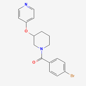 molecular formula C17H17BrN2O2 B2631591 (4-Bromophenyl)(3-(pyridin-4-yloxy)piperidin-1-yl)methanone CAS No. 2034499-10-8