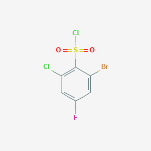 2-Bromo-6-chloro-4-fluorobenzene-1-sulfonyl chloride