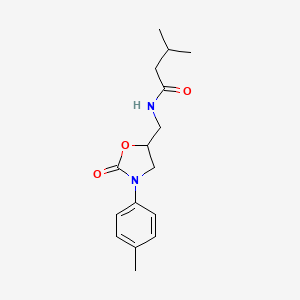 3-methyl-N-((2-oxo-3-(p-tolyl)oxazolidin-5-yl)methyl)butanamide