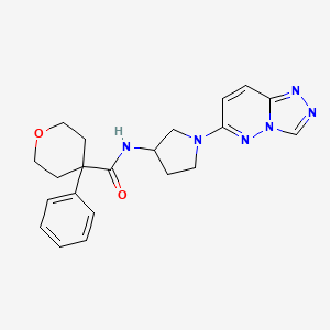 N-(1-([1,2,4]triazolo[4,3-b]pyridazin-6-yl)pyrrolidin-3-yl)-4-phenyltetrahydro-2H-pyran-4-carboxamide